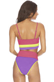 Color Block Spaghetti Strap Two-Piece Swim Set - Trendsi - Flyclothing LLC