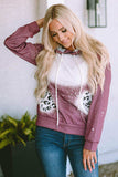 Leopard Long Sleeve Drawstring Hoodie - Trendsi - Flyclothing LLC