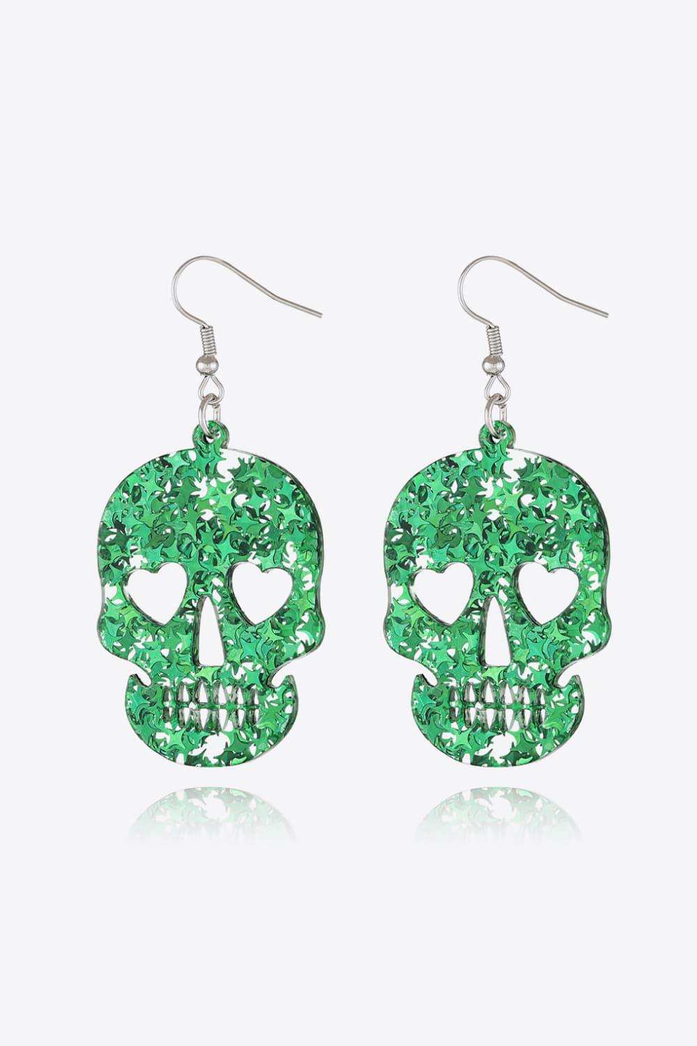 Acrylic Skull Drop Earrings - Trendsi - Flyclothing LLC
