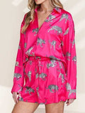 Animal Button Up Shirt and Shorts Set - Trendsi - Flyclothing LLC