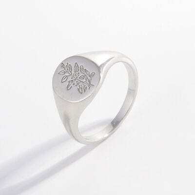 925 Sterling Silver Signet Ring - Trendsi - Flyclothing LLC