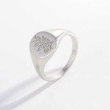 925 Sterling Silver Signet Ring - Trendsi - Flyclothing LLC