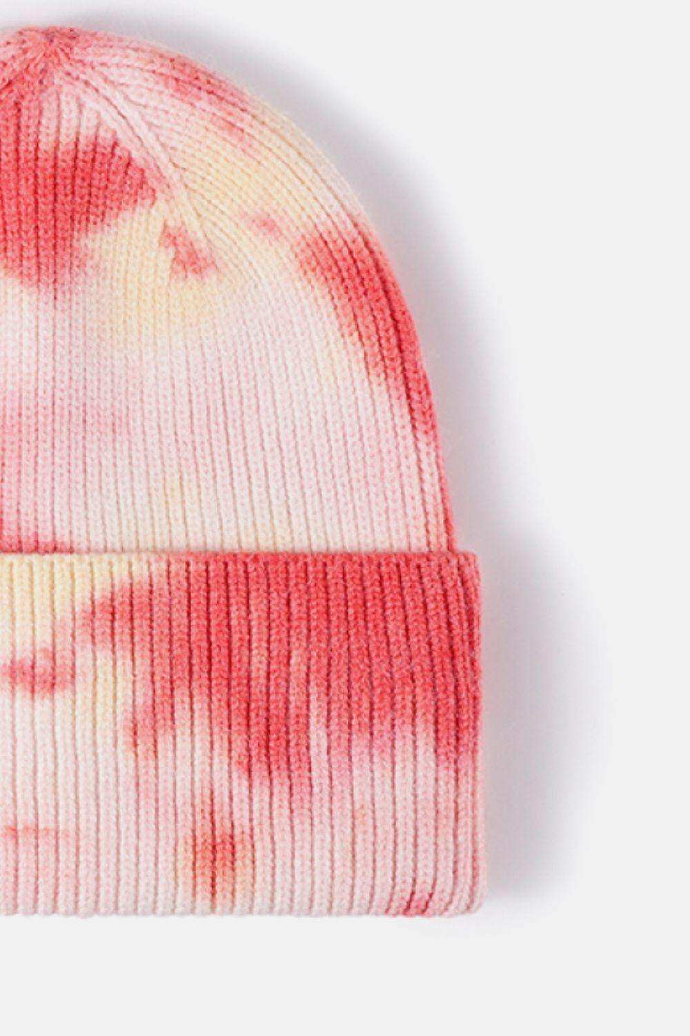 Tie-Dye Cuffed Rib-Knit Beanie Hat - Trendsi - Flyclothing LLC