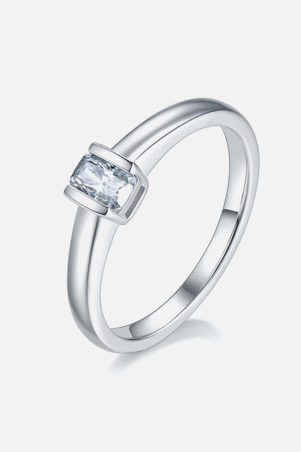 Moissanite 925 Sterling Silver Solitaire Ring - Trendsi - Flyclothing LLC