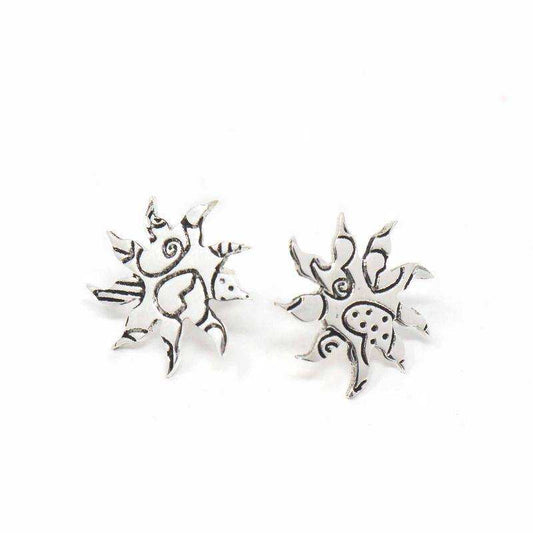 Stud Earrings, Sunburst - Artisana - Flyclothing LLC