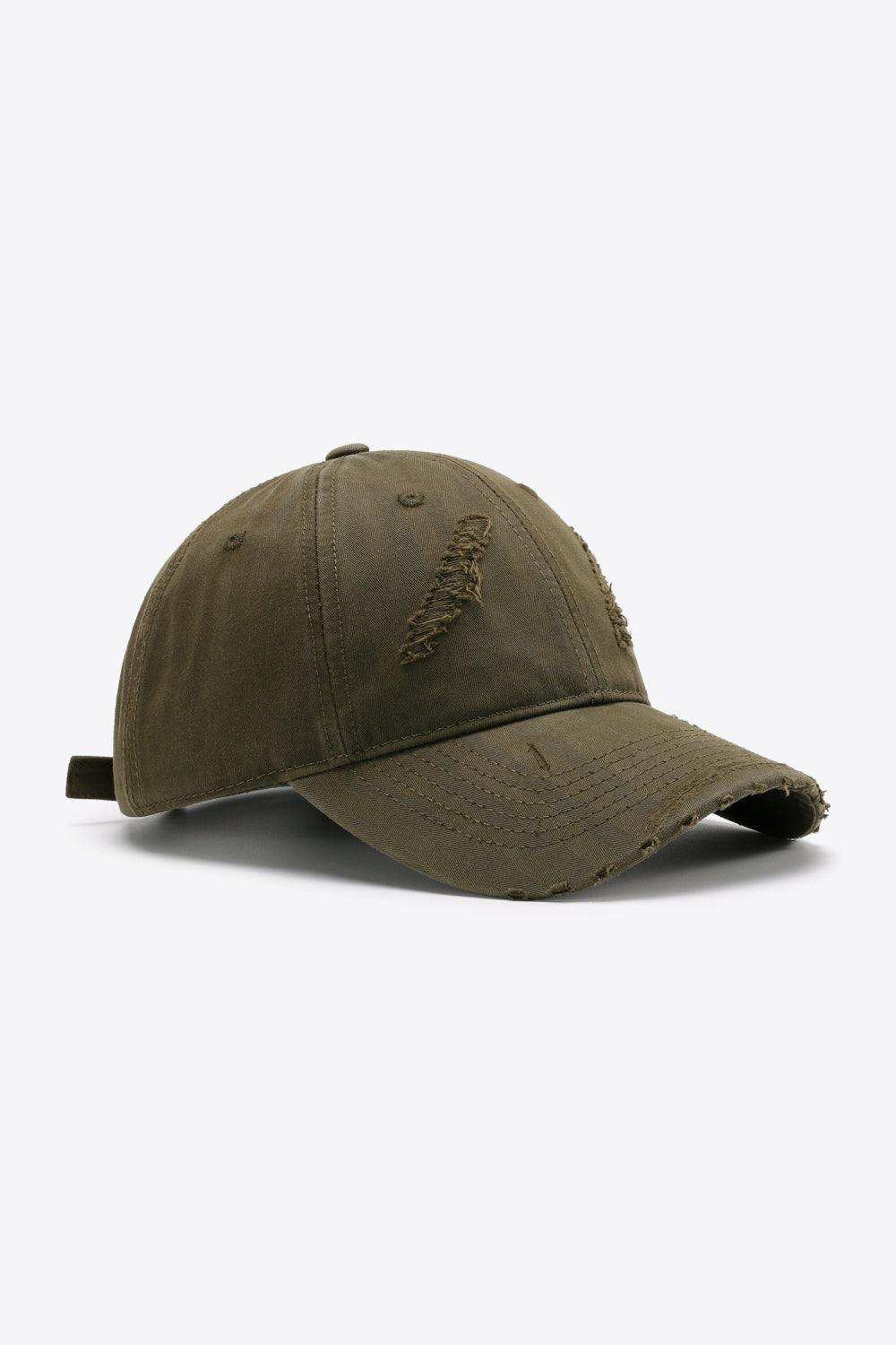 Distressed Adjustable Baseball Cap - Trendsi - Flyclothing LLC