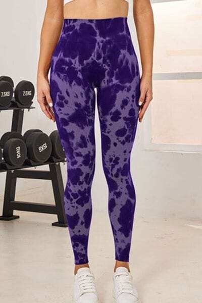 Tie-Dye High Waist Active Leggings - Trendsi - Flyclothing LLC