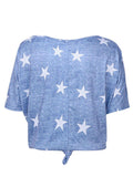 Star Print Short Sleeve T-Shirt - Trendsi - Flyclothing LLC