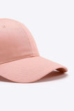 Plain Adjustable Cotton Baseball Cap - Trendsi - Flyclothing LLC