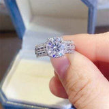 2 Carat Moissanite 925 Sterling Silver Ring - Trendsi - Flyclothing LLC