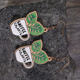 Wooden Alloy Dangle Earrings - Trendsi - Flyclothing LLC