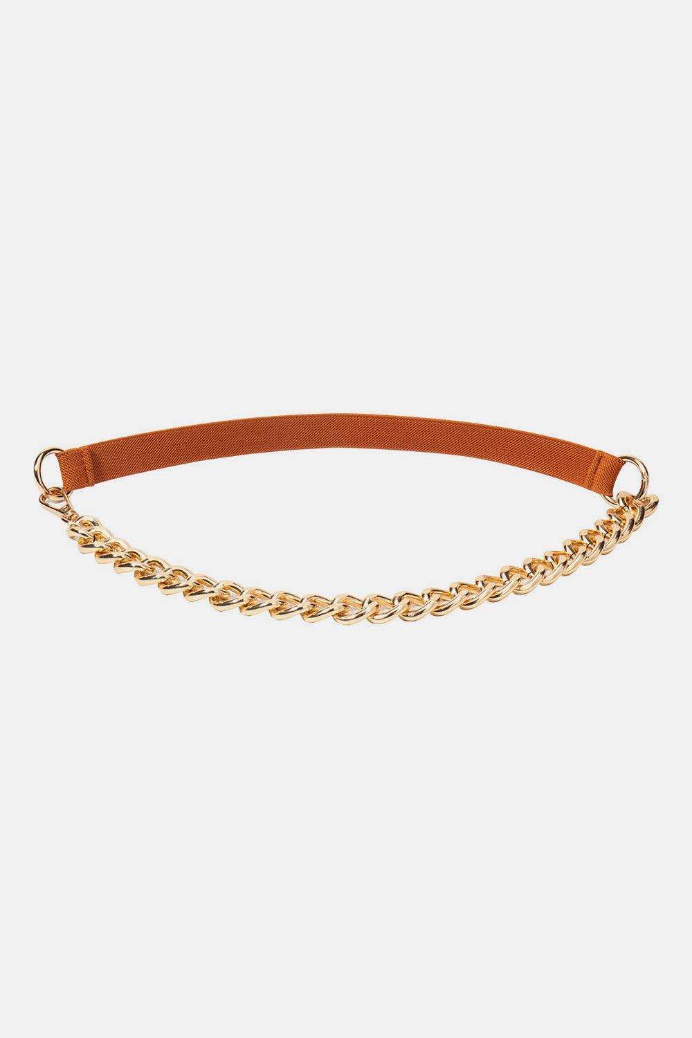 Half Alloy Chain Elastic Belt - Trendsi - Flyclothing LLC