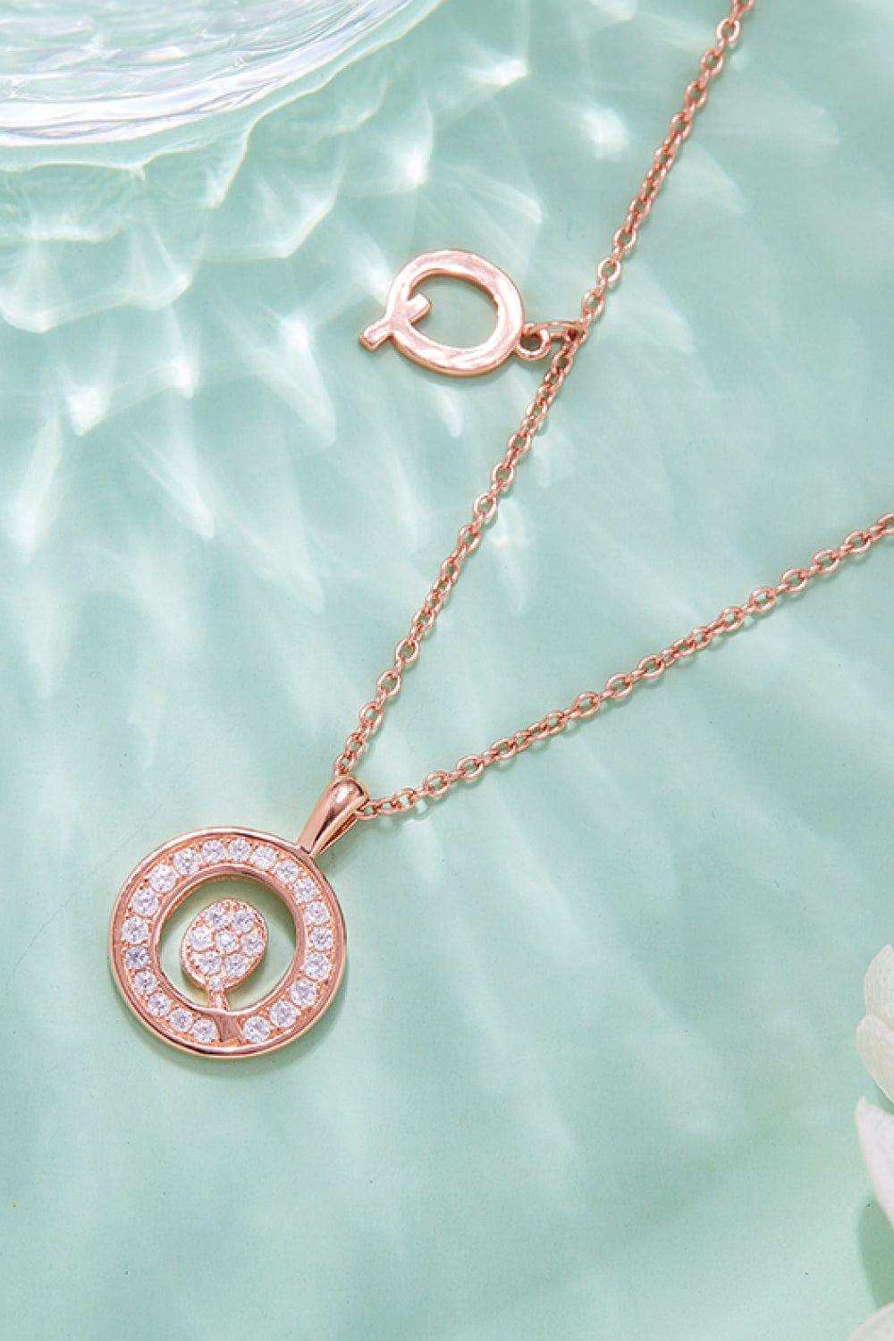 Moissanite K to T Pendant Necklace - Trendsi - Flyclothing LLC