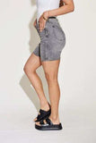 Judy Blue Full Size High Waist Washed Denim Shorts - Trendsi - Flyclothing LLC