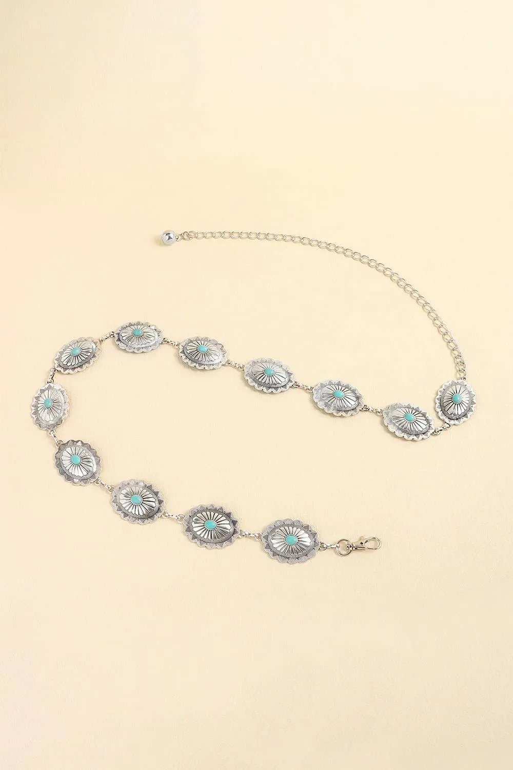 Vintage Turquoise Alloy Belt - Trendsi - Flyclothing LLC