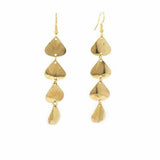 Geometric Tiered Brass Drop Earrings - Asha Handicrafts - Flyclothing LLC