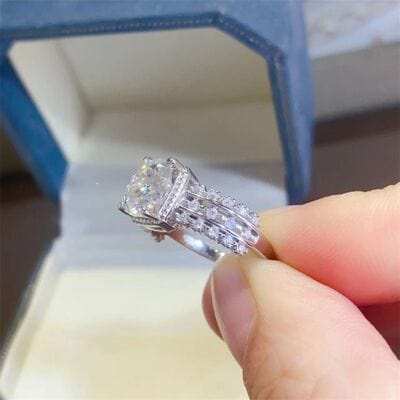 2 Carat Moissanite 925 Sterling Silver Ring - Trendsi - Flyclothing LLC