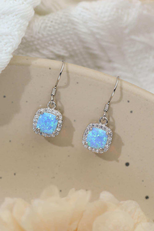 Opal Square Drop Earrings - Trendsi - Flyclothing LLC