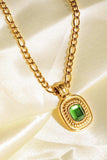 18K Gold Plated Inlaid Rhinestone Pendant Necklace - Trendsi - Flyclothing LLC