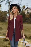 Open Front Long Sleeve Cardigan - Trendsi - Flyclothing LLC