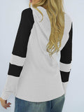 Waffle-knit Raglan Sleeve Zipper Front Hoody - Trendsi - Flyclothing LLC