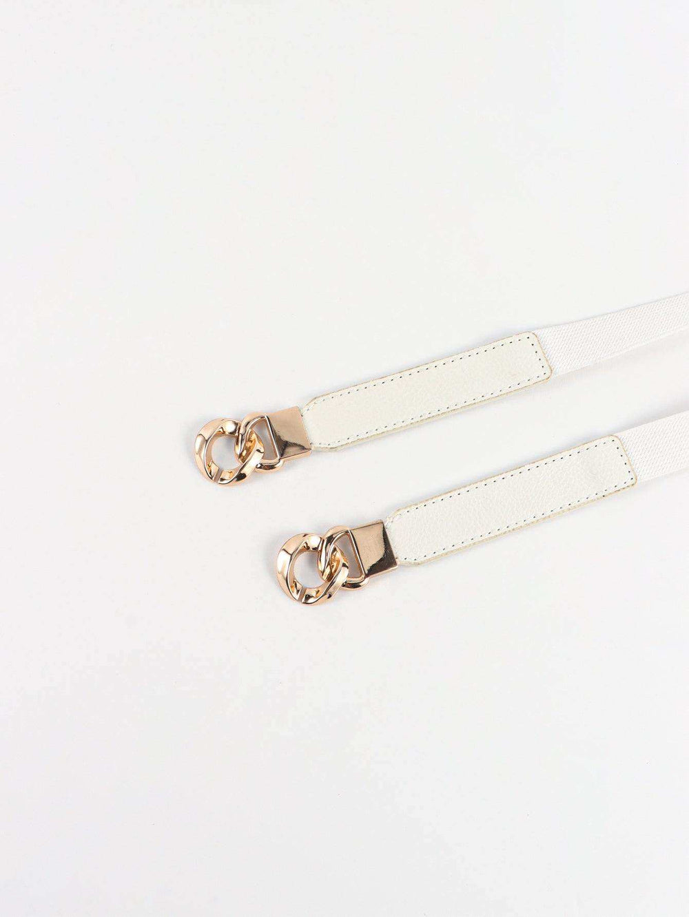 Zinc Alloy Buckle Elastic PU Belt - Trendsi - Flyclothing LLC