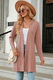 Open Front Long Sleeve Cardigan - Trendsi - Flyclothing LLC