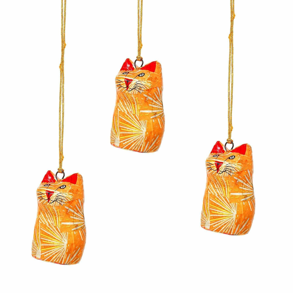 Handpainted Ornament Cat Figurine - Pack of 3 - Asha Handicrafts - Flyclothing LLC