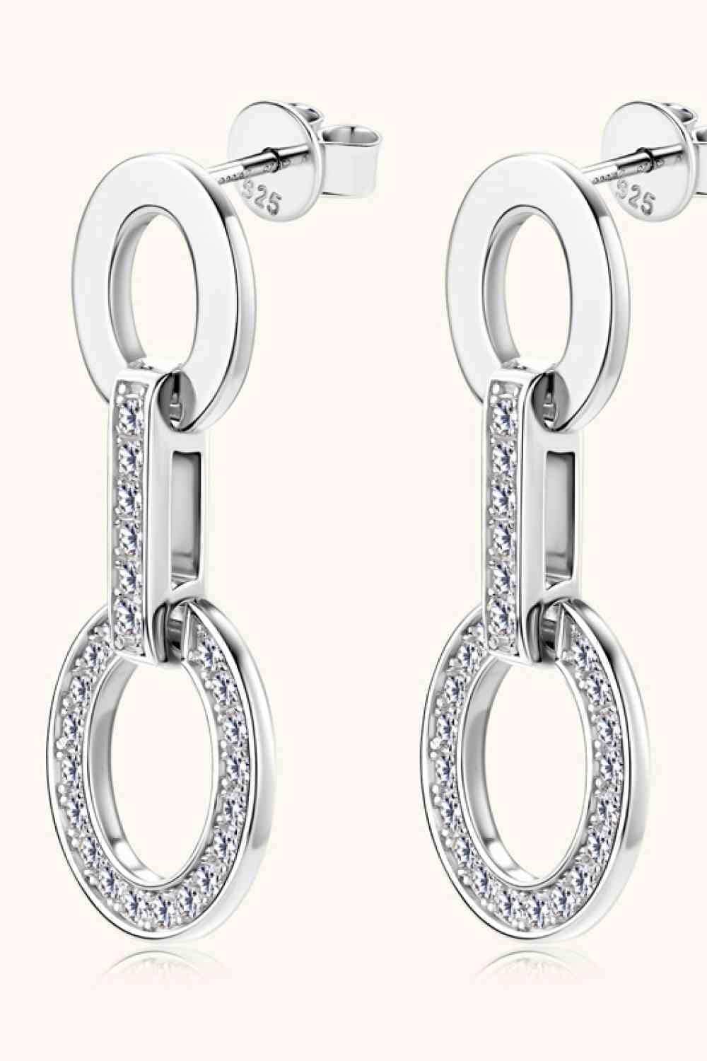 Moissanite 925 Sterling Silver Earrings - Trendsi - Flyclothing LLC