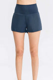 Wide Waistband Sports Shorts with Pockets - Trendsi - Flyclothing LLC