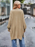 Long Sleeve Waffle-Knit Cardigan - Trendsi - Flyclothing LLC