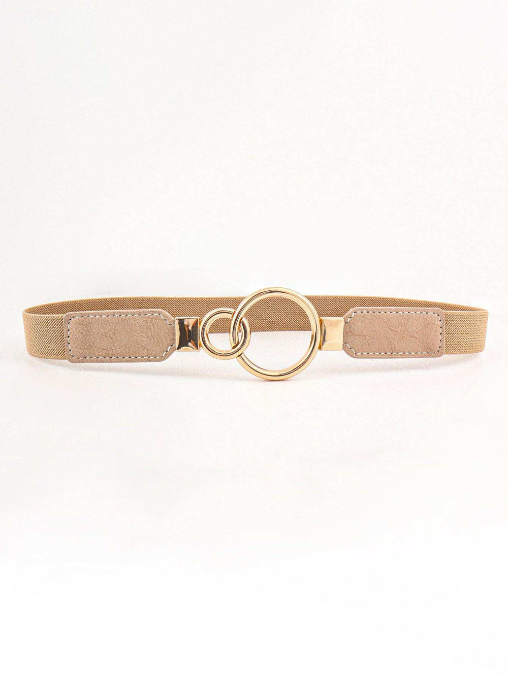 Double Ring Buckle Elastic PU Belt - Trendsi - Flyclothing LLC