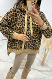 Leopard Dropped Shoulder Hoodie - Trendsi - Flyclothing LLC