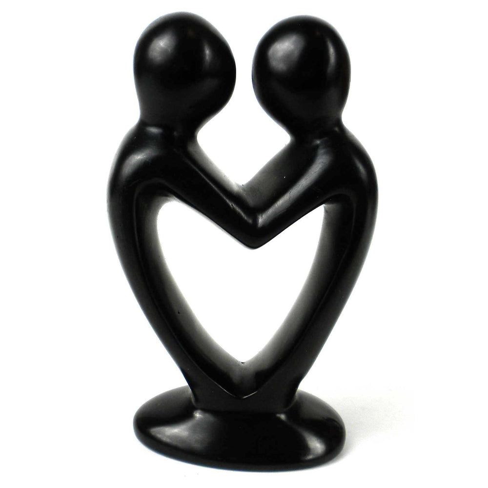 Soapstone Lovers Heart Black - 4 Inch - SMOLArt - Flyclothing LLC