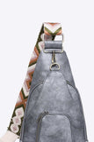 Take A Trip PU Leather Sling Bag - Trendsi - Flyclothing LLC