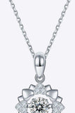 Moissanite Flower Shape Pendant Necklace - Trendsi - Flyclothing LLC