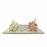 Hand Carved Soapstone Maasai Chess Set - 14" Board - Smolart - Smolart
