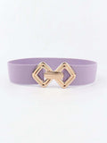 Geometric Buckle Elastic Wide Belt - Trendsi - Flyclothing LLC