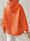 Textured Drawstring Drop Shoulder Hoodie - Trendsi - Flyclothing LLC