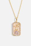 Rhinestone Constellation Pendant Copper Necklace - Trendsi - Flyclothing LLC