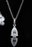 1 Carat Moissanite 925 Sterling Silver Necklace - Trendsi - Flyclothing LLC