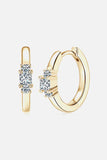 Moissanite 925 Sterling Silver Huggie Earrings - Trendsi - Flyclothing LLC