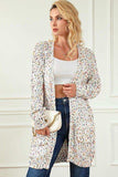 Heathered Open Front Long Sleeve Cardigan - Trendsi - Flyclothing LLC