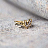 Heart Shape Irregular 925 Sterling Silver Ring - Trendsi - Flyclothing LLC