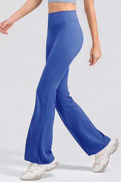 High Waist Straight Active Pants - Trendsi - Flyclothing LLC