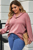 Plus Size Dropped Shoulder Collared Neck T-Shirt - Trendsi - Flyclothing LLC