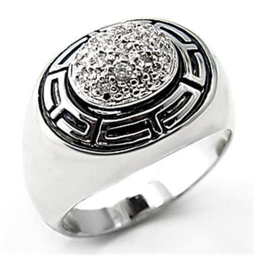 Alamode Rhodium 925 Sterling Silver Ring with AAA Grade CZ in Clear - Alamode - Flyclothing LLC