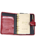 Scully RED 6 RING TAB WEEKLY ORGANIZER - Scully Leather - Flyclothing LLC
