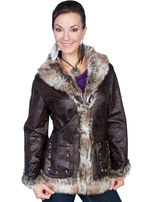 Scully DARK BROWN LADIES JACKET - Scully Leather - Flyclothing LLC