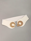 Alloy Buckle Elastic PU Belt - Trendsi - Flyclothing LLC